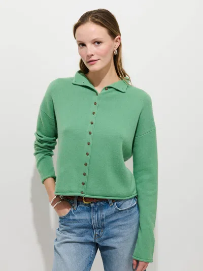 Alex Mill Taylor Cardigan In Cashmere In Green