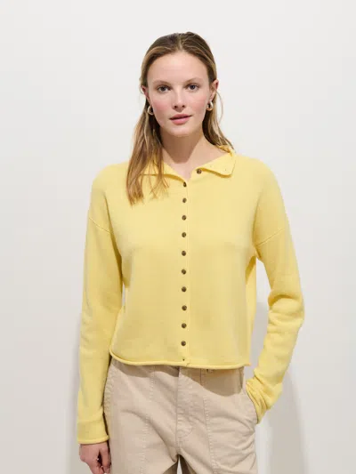 Alex Mill Taylor Cardigan In Cashmere In Yellow