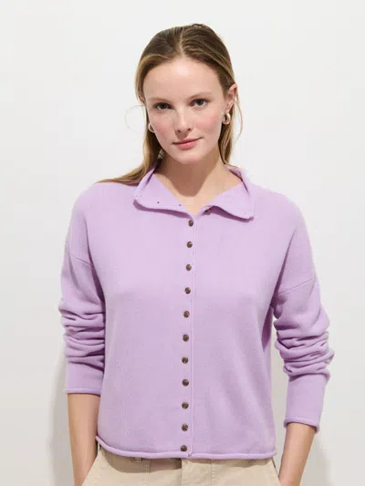 Alex Mill Taylor Cardigan In Cashmere In Purple