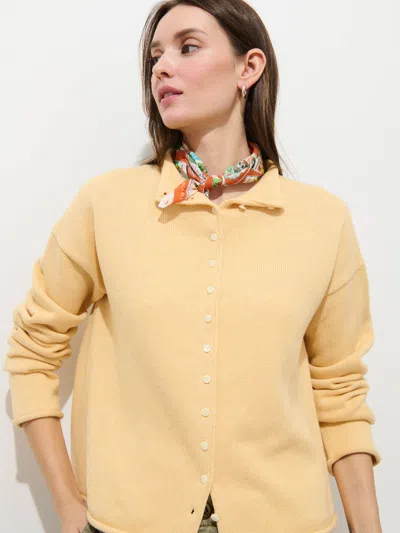 Alex Mill Taylor Cardigan In Cotton Cashmere In Gold