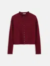 Alex Mill Taylor Cardigan In Cotton Cashmere In Burgundy