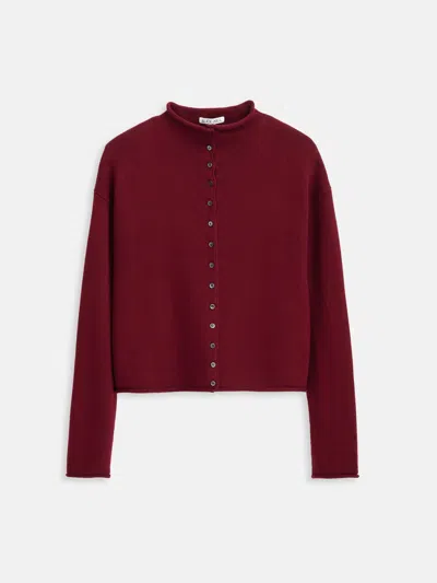 Alex Mill Taylor Cardigan In Cotton Cashmere In Burgundy