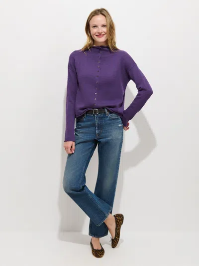 Alex Mill Taylor Cardigan In Cotton Cashmere In Purple