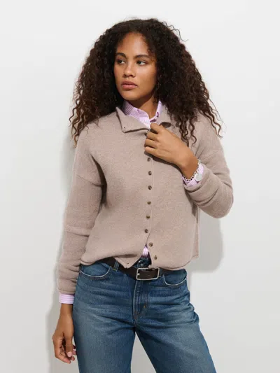 Alex Mill Taylor Cardigan In Washed Cashmere In Toast