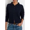 Alex Mill Taylor Rollneck Cardigan In Navy