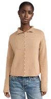 Alex Mill Taylor Rollneck Cardigan Camel In Camel
