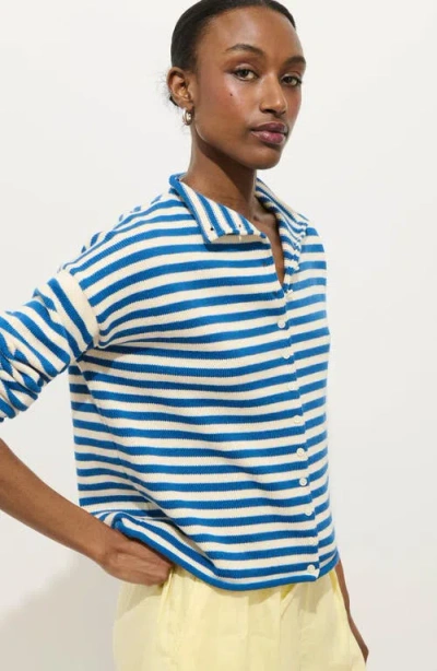 Alex Mill Taylor Stripe Cotton & Cashmere Cardigan In Multi