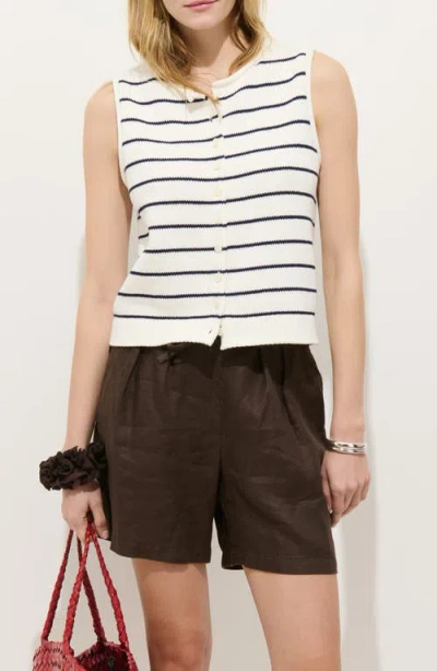 Alex Mill Taylor Stripe Cotton Vest In Multi
