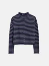 Alex Mill Taylor Striped Cardigan In Cotton Cashmere In Blue