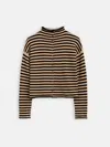 Alex Mill Taylor Striped Cardigan In Cotton Cashmere In Multi