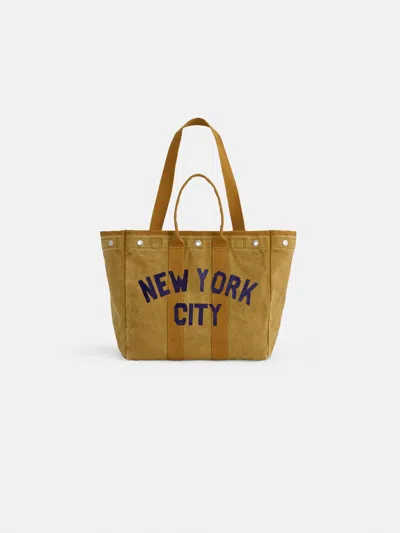 Alex Mill The Collector's Weekday Tote New York City In Golden Khaki