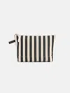 Alex Mill The Perfect Canvas Pouch In Black Stripe In Black/natural