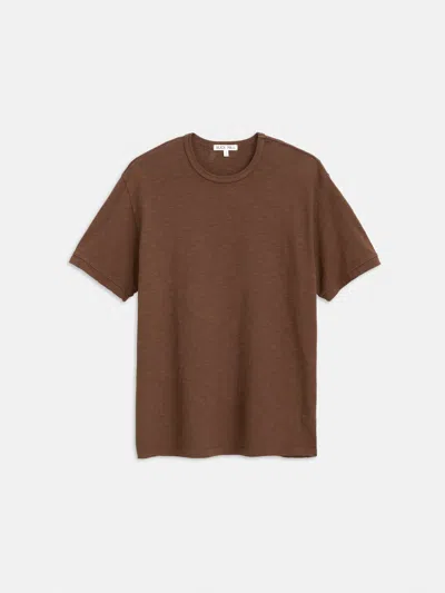 Alex Mill The Standard T-shirt In Slub Cotton In Brown