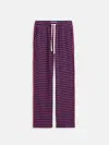 Alex Mill The Striped Waffle Pant In Red