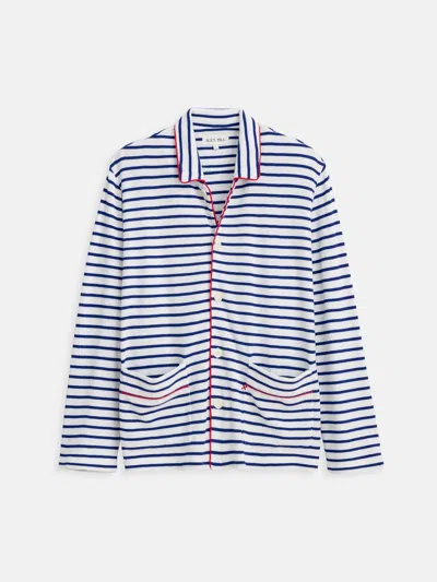 Alex Mill The Striped Waffle Sleeping Shirt In White