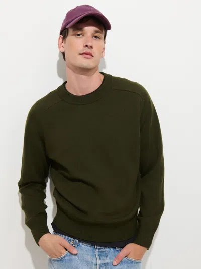 Alex Mill The Winston Crewneck Sweater In Wool In Green