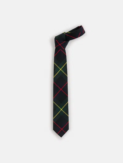 Alex Mill Tie In Navy Green Tartan In Navy/green/multi