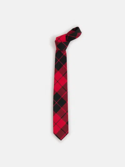 Alex Mill Tie In Red Tartan In Red/black/multi