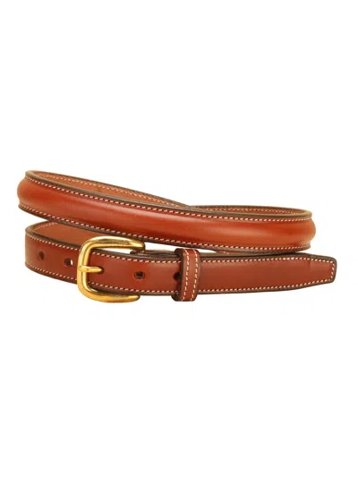 Alex Mill Tory Leather Raised Belt In Oakbark