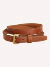 ALEX MILL TORY LEATHER STITCHED BELT