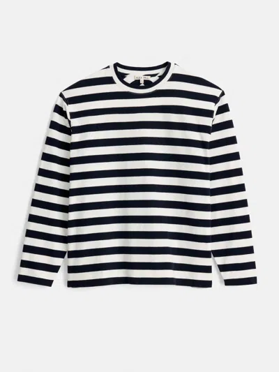 Alex Mill Touchdown Tee In Pablo Stripe In Dark Navy/natural