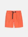 Alex Mill Trail Short In Crinkle Nylon In Orange