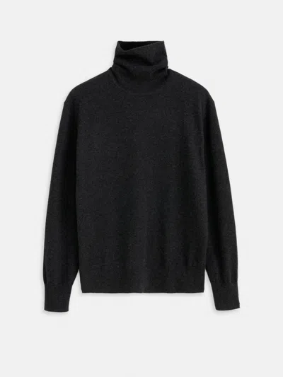 Alex Mill Turtleneck In Washed Cashmere In Charcoal