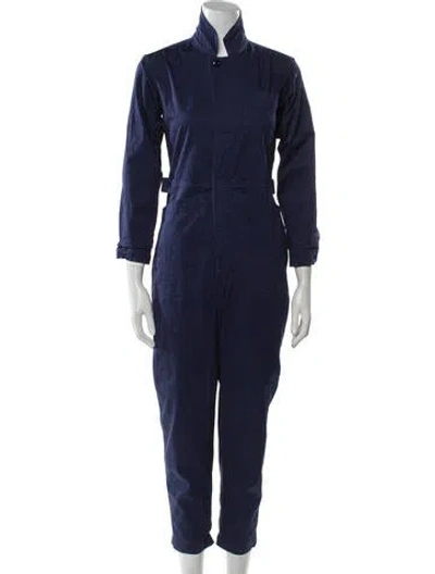 Pre-owned Alex Mill Turtleneck Jumpsuit In Blue