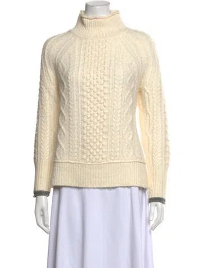 Pre-owned Alex Mill Turtleneck Sweater In White
