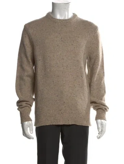 Pre-owned Alex Mill Tweed Pattern Crew Neck Pullover In Neutral