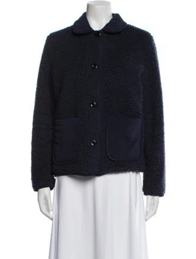 Pre-owned Alex Mill Tweed Pattern Jacket In Blue