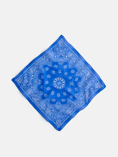 Alex Mill Two Tone Bandana In Cotton In Blue