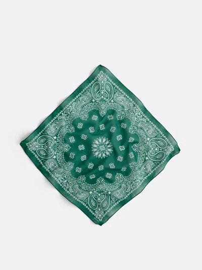 Alex Mill Two Tone Bandana In Cotton In Green