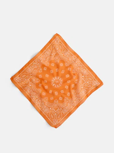 Alex Mill Two Tone Bandana In Cotton In Orange