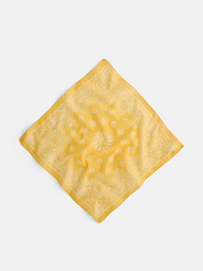 Alex Mill Two Tone Bandana In Cotton In Yellow