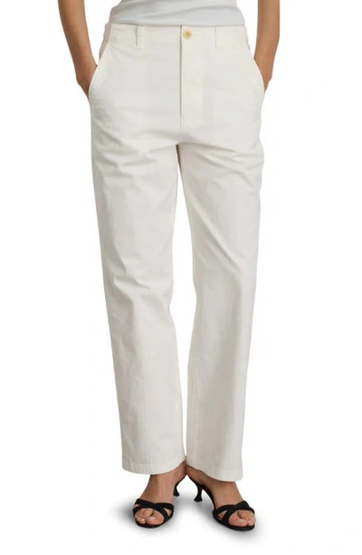 Alex Mill Utility High Waist Chino Trousers In White