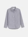 Alex Mill Val Shirt In Striped Poplin In Navy/white