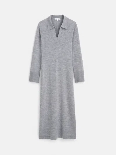 Alex Mill Valetta Sweater Dress In Extrafine Merino Wool In Heather Grey