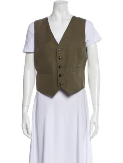 Pre-owned Alex Mill Vest In Green