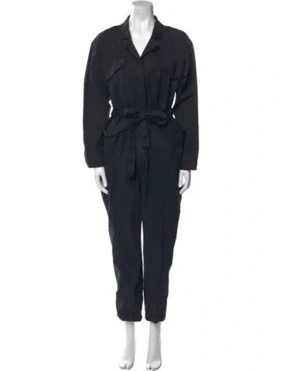 Pre-owned Alex Mill V-neck Jumpsuit In Black