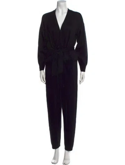 Pre-owned Alex Mill V-neck Jumpsuit In Black