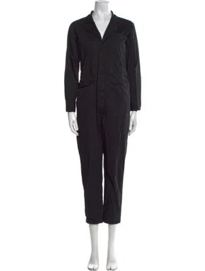 Pre-owned Alex Mill V-neck Jumpsuit In Black