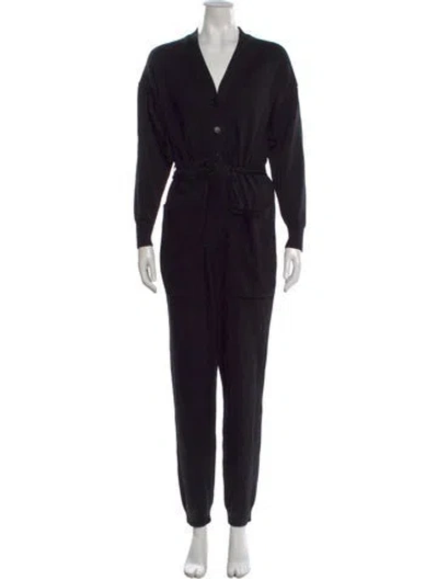 Pre-owned Alex Mill V-neck Jumpsuit In Black