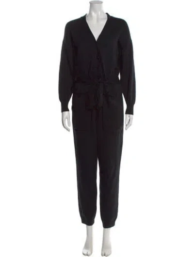 Pre-owned Alex Mill V-neck Jumpsuit In Black