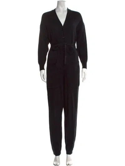 Pre-owned Alex Mill V-neck Jumpsuit In Black