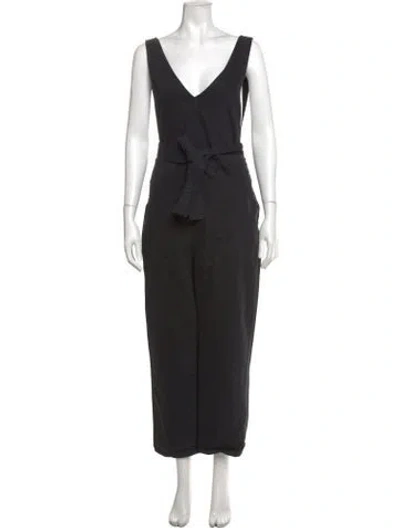 Pre-owned Alex Mill V-neck Jumpsuit In Black