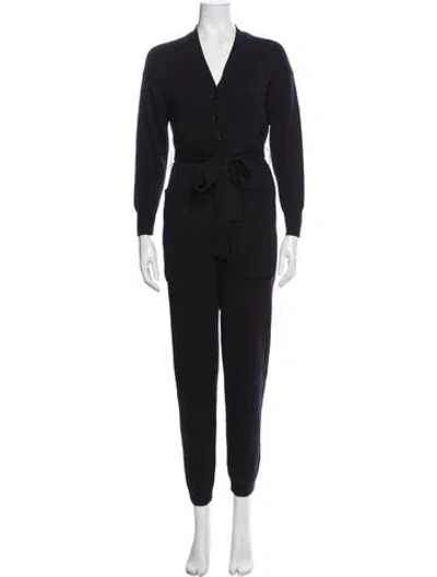 Pre-owned Alex Mill V-neck Jumpsuit In Black