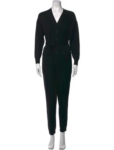 Pre-owned Alex Mill V-neck Jumpsuit In Black