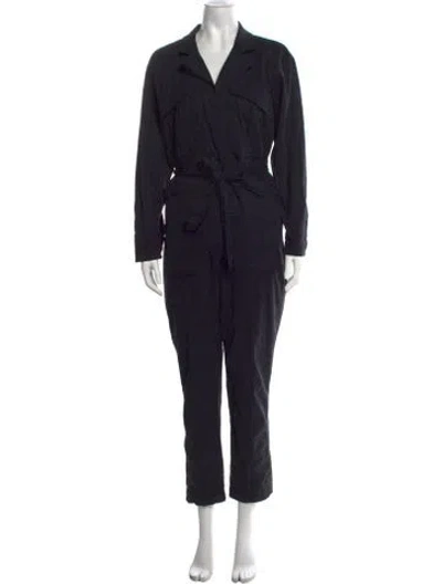 Pre-owned Alex Mill V-neck Jumpsuit In Black