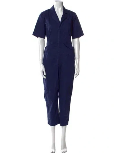 Pre-owned Alex Mill V-neck Jumpsuit In Blue